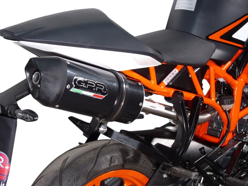 Scarico GPR compatibile con  Ktm Rc 125 2014-2016, Deeptone Inox, Terminale di scarico omologato, fornito con db killer estraibile, catalizzatore e raccordo specifico