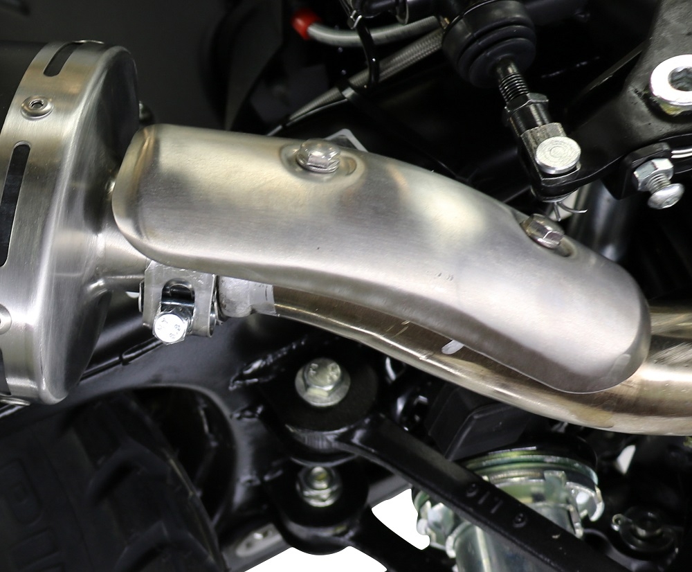 Scarico GPR compatibile con  Royal Enfield Himalayan 410 2021-2024, Albus Evo4, Terminale di scarico omologato, fornito con db killer estraibile, catalizzatore e raccordo specifico