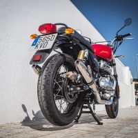 Scarico GPR compatibile con  Royal Enfield Interceptor 650 2021-2024, Deeptone Inox, Coppia di terminali di scarico omologati, forniti con db killer removibile, catalizzatori e raccordi specifici