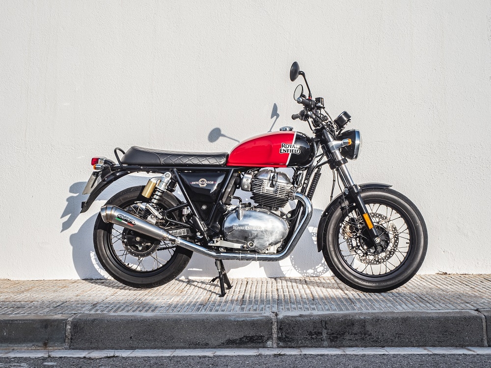 Scarico GPR compatibile con  Royal Enfield Interceptor 650 2019-2020, Powercone Evo, Coppia di terminali di scarico omologati, forniti con db killer removibile, catalizzatori e raccordi specifici