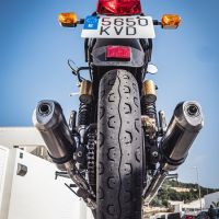 Scarico GPR compatibile con  Royal Enfield Interceptor 650 2021-2024, Satinox, Coppia di terminali di scarico omologati, forniti con db killer removibile, catalizzatori e raccordi specifici