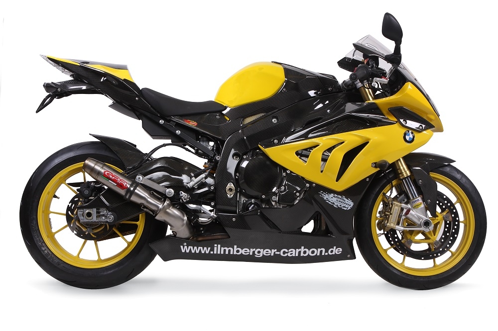 GPR exhaust compatible with  Bmw S 1000 RR -M  2010-2014, Deeptone Inox, Homologated legal slip-on exhaust including removable db killer and link pipe 
