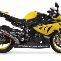 GPR exhaust compatible with  Bmw S 1000 RR -M  2010-2014, Deeptone Inox, Homologated legal slip-on exhaust including removable db killer and link pipe 