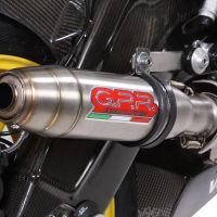 GPR exhaust compatible with  Bmw S 1000 RR -M  2010-2014, Deeptone Inox, Homologated legal slip-on exhaust including removable db killer and link pipe 