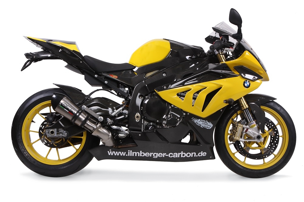 Scarico GPR compatibile con  Bmw S 1000 RR -M  2010-2014, New Grand Prix Evo Titanium, Scarico omologato, silenziatore con db killer estraibile e raccordo specifico