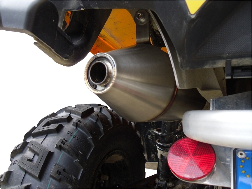 GPR exhaust compatible with  Can Am Outlander 500 Max 2013-2015, Deeptone Atv, Homologated legal slip-on exhaust including removable db killer and link pipe 