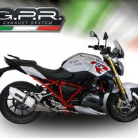 Scarico GPR compatibile con  Bmw R 1200 R 2015 Lc 2017-2019, Albus Evo4, Scarico omologato, silenziatore con db killer estraibile e raccordo specifico