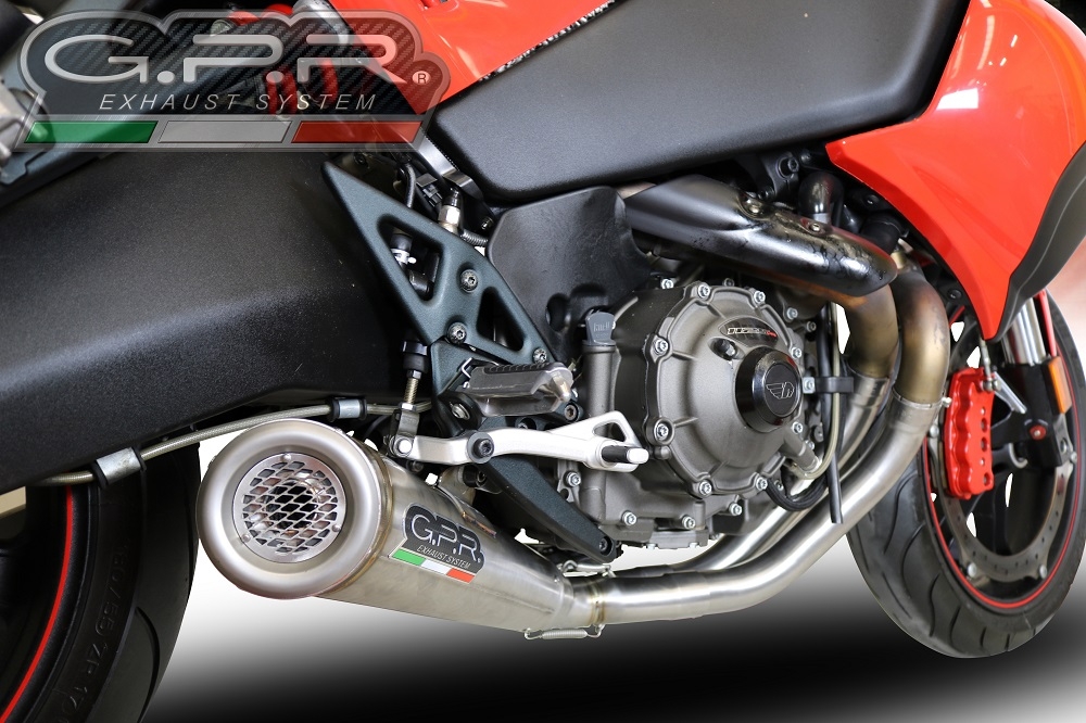 GPR exhaust compatible with  Buell 1125 R -CR 2005-2009, Powercone Evo, Homologated legal mid-full system exhaust including removable db killer 