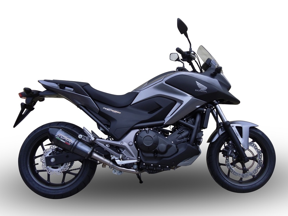 Scarico GPR compatibile con  Honda Nc 750 X - S Dct  2014-2015, Ghisa , Scarico omologato, silenziatore con db killer estraibile e raccordo specifico