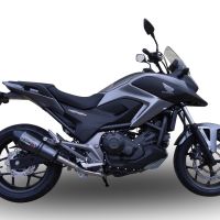 Scarico GPR compatibile con  Honda Nc 750 X - S Dct  2014-2015, Ghisa , Scarico omologato, silenziatore con db killer estraibile e raccordo specifico