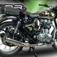Scarico GPR compatibile con  Royal Enfield Continental GT 535  2014-2016, Deeptone Inox, Terminale di scarico Racing, con raccordo specifico e db killer estraibile