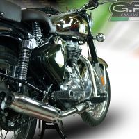 Scarico GPR compatibile con  Royal Enfield Continental GT 535  2014-2016, Deeptone Inox, Terminale di scarico Racing, con raccordo specifico e db killer estraibile