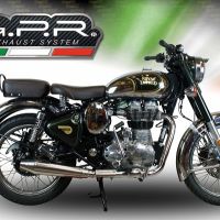 Scarico GPR compatibile con  Royal Enfield Classic - Bullet Efi 500 2009-2016, Vintacone, Terminale di scarico omologato, fornito con db killer estraibile, catalizzatore e raccordo specifico