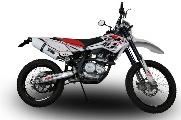Scarico GPR compatibile con  Beta RR 125 Enduro Lc 4t 2010-2018, Albus Ceramic, Scarico omologato, silenziatore con db killer estraibile e raccordo specifico