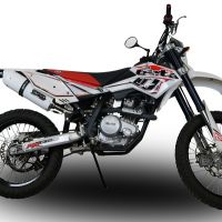 Scarico GPR compatibile con  Beta RR 125 Enduro Lc 4t 2010-2018, Albus Ceramic, Scarico omologato, silenziatore con db killer estraibile e raccordo specifico