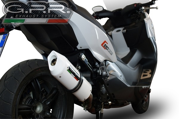 GPR exhaust compatible with  Bmw C 650 Sport 2016-2020, Albus Evo4, Homologated legal slip-on exhaust including removable db killer and link pipe 
