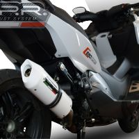 GPR exhaust compatible with  Bmw C 650 Sport 2016-2020, Albus Evo4, Homologated legal slip-on exhaust including removable db killer and link pipe 