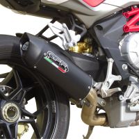 Scarico GPR compatibile con  Mv Agusta Brutale 800 2012-2016, Furore Nero, Terminale di scarico omologato, fornito con db killer estraibile, catalizzatore e raccordo specifico