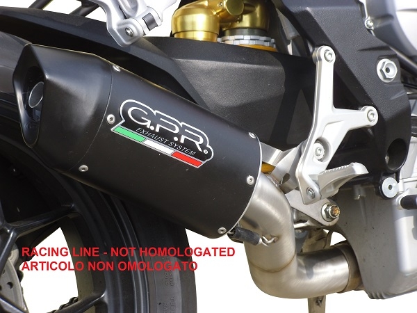 Scarico GPR compatibile con  Mv Agusta Brutale 800 2017-2020, Furore Evo4 Nero, Terminale di scarico omologato,fornito con db killer estraibile,catalizzatore e collettore