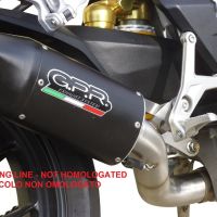 Scarico GPR compatibile con  Mv Agusta Brutale 800 2017-2020, Furore Evo4 Nero, Terminale di scarico omologato,fornito con db killer estraibile,catalizzatore e collettore