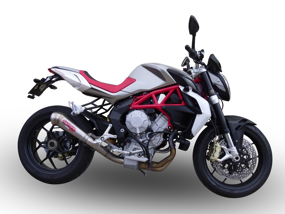 Scarico GPR compatibile con  Mv Agusta Brutale 800 2017-2020, Powercone Evo, Terminale di scarico omologato,fornito con db killer estraibile,catalizzatore e collettore