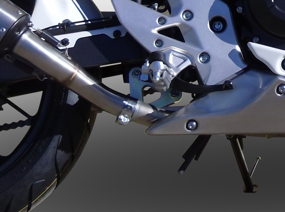 Scarico GPR compatibile con  Honda Cb 500 F 2013-2015, Albus Ceramic, Scarico omologato, silenziatore con db killer estraibile e raccordo specifico