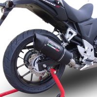 Scarico GPR compatibile con  Honda Cb 400 X 2016-2018, Furore Evo4 Nero, Scarico omologato, silenziatore con db killer estraibile e raccordo specifico