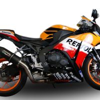 GPR exhaust compatible with  Honda Cbr 1000 Rr 2014-2016, Furore Poppy, Homologated legal slip-on exhaust including removable db killer and link pipe 