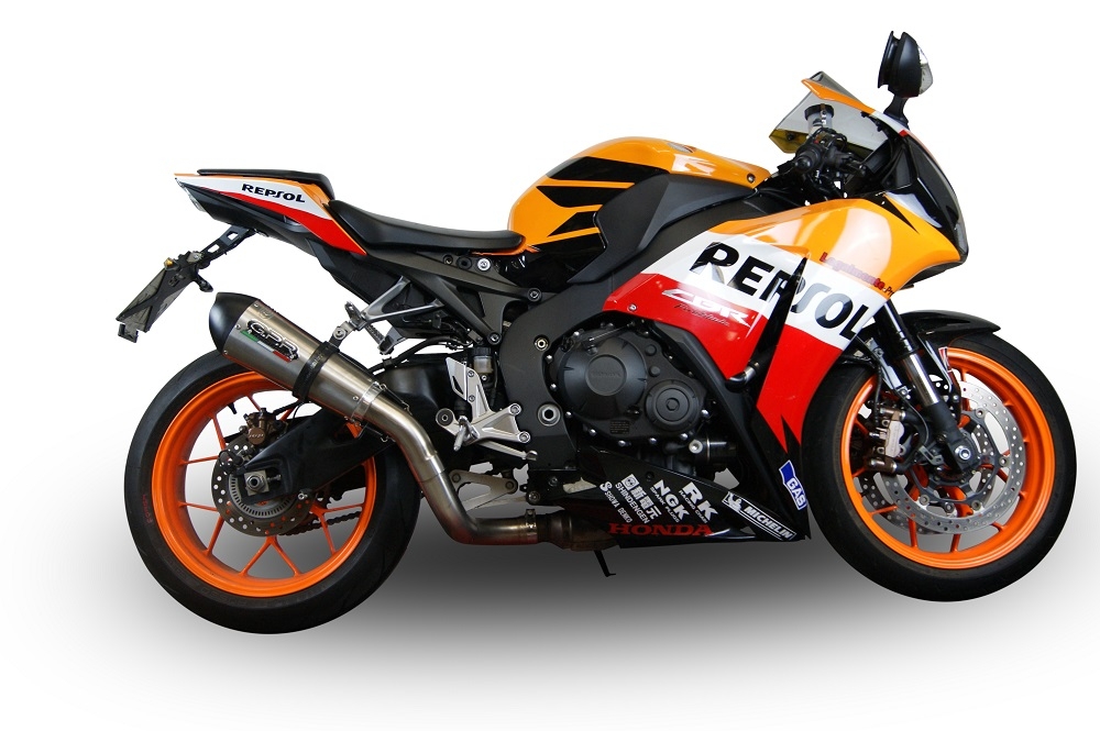 GPR exhaust compatible with  Honda Cbr 1000 Rr 2014-2016, M3 Black Titanium, Racing slip-on exhaust including link pipe 