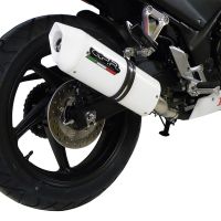 Scarico GPR compatibile con  Honda Cbr 300 R 2014-2016, Albus Ceramic, Scarico omologato, silenziatore con db killer estraibile e raccordo specifico