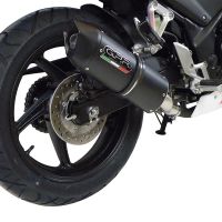 Scarico GPR compatibile con  Honda Cbr 300 R 2014-2016, Furore Nero, Terminale di scarico omologato,fornito con db killer estraibile,catalizzatore e collettore