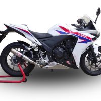 Scarico GPR compatibile con  Honda Cbr 500 R 2019-2022, Deeptone Inox, Scarico omologato, silenziatore con db killer estraibile e raccordo specifico