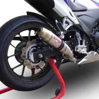 Scarico GPR compatibile con  Honda Cbr 500 R 2019-2022, Deeptone Inox, Scarico omologato, silenziatore con db killer estraibile e raccordo specifico