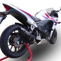 Scarico GPR compatibile con  Honda Cbr 500 R 2023-2024, Furore Nero, Scarico omologato, silenziatore con db killer estraibile e raccordo specifico