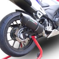 Scarico GPR compatibile con  Honda Cbr 500 R 2023-2024, Furore Nero, Scarico omologato, silenziatore con db killer estraibile e raccordo specifico