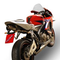 Scarico GPR compatibile con  Honda Cbr 600 Rr  2003-2004, Deeptone Inox, Terminale di scarico omologato,fornito con db killer estraibile,catalizzatore e collettore