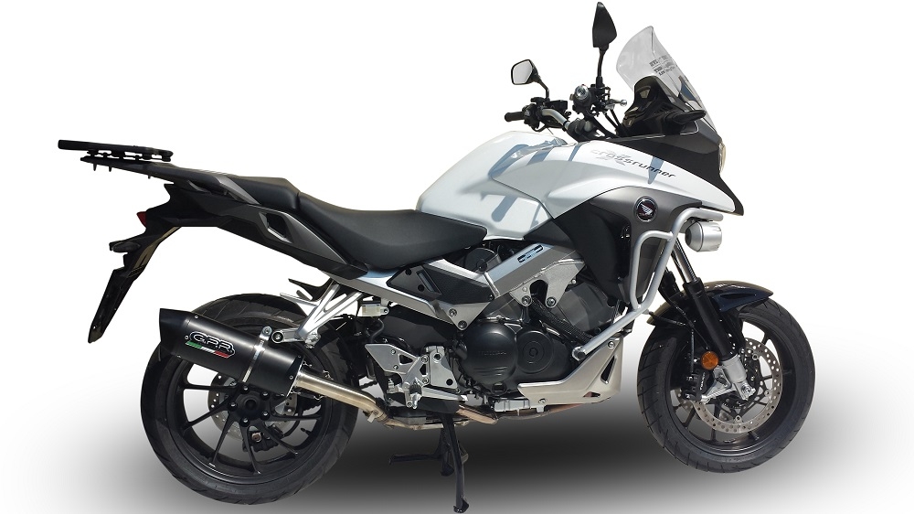 Scarico GPR compatibile con  Honda Crossrunner 800 Vfr 800 X 2017-2020, Furore Evo4 Nero, Scarico omologato, silenziatore con db killer estraibile e raccordo specifico