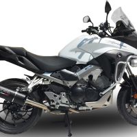 Scarico GPR compatibile con  Honda Crossrunner 800 Vfr 800 X 2017-2020, Furore Evo4 Nero, Scarico omologato, silenziatore con db killer estraibile e raccordo specifico