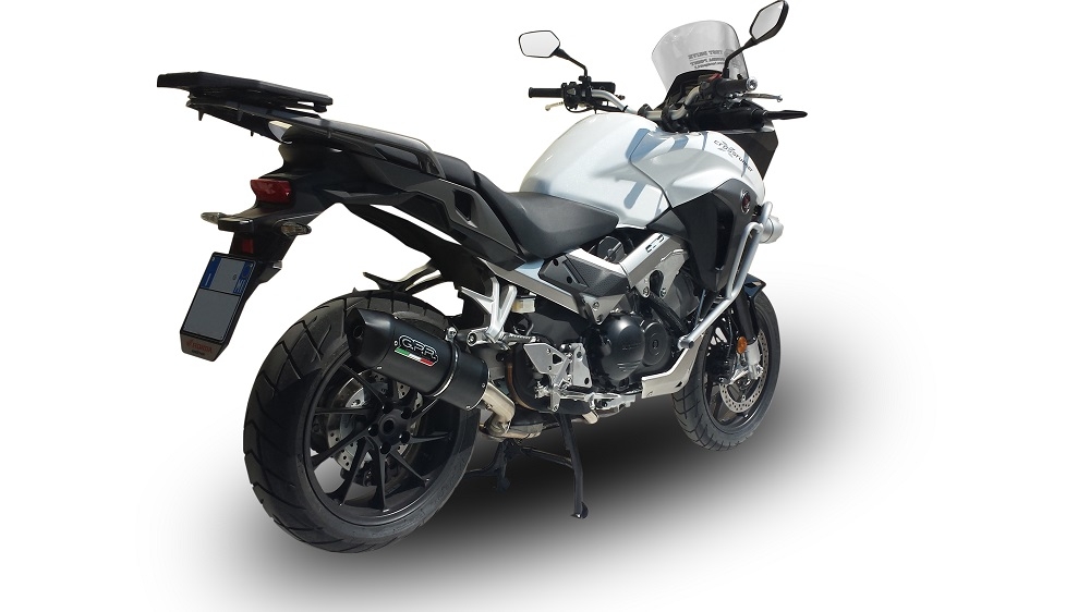 Scarico GPR compatibile con  Honda Crossrunner 800 Vfr 800 X 2017-2020, Furore Evo4 Nero, Scarico omologato, silenziatore con db killer estraibile e raccordo specifico
