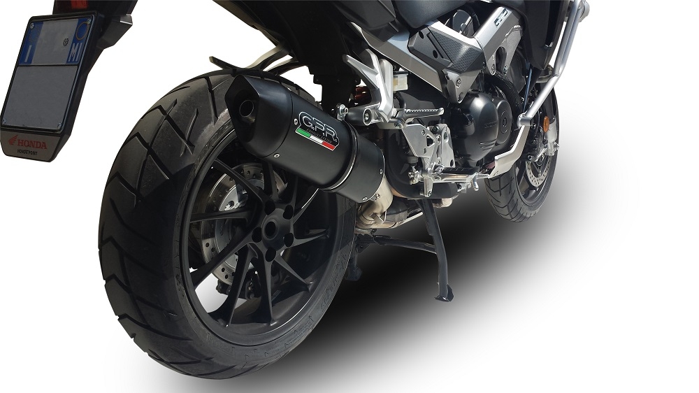 Scarico GPR compatibile con  Honda Vfr 800 X Crossrunner 800  2015-2016, Furore Nero, Scarico omologato, silenziatore con db killer estraibile e raccordo specifico