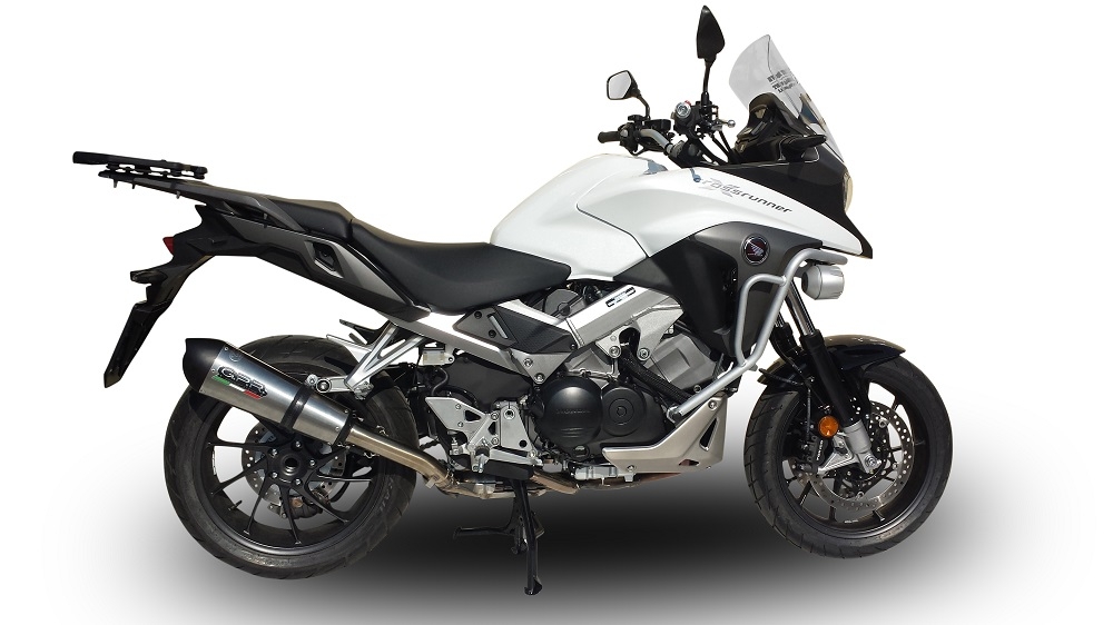 GPR escape compatible con  Honda Crossrunner 800 Vfr 800 X 2015-2016, New Grand Prix Evo Titanium, Escape legal, homologado, silenciador con db killer desmontable y tubo de conexión específico 
