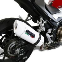 GPR exhaust compatible with  Honda Cb 500 X 2016-2018, Albus Evo4, Homologated legal slip-on exhaust including removable db killer and link pipe 