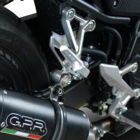 GPR exhaust compatible with  Honda Cb 500 X 2016-2018, Deeptone Inox, Homologated legal slip-on exhaust including removable db killer and link pipe 