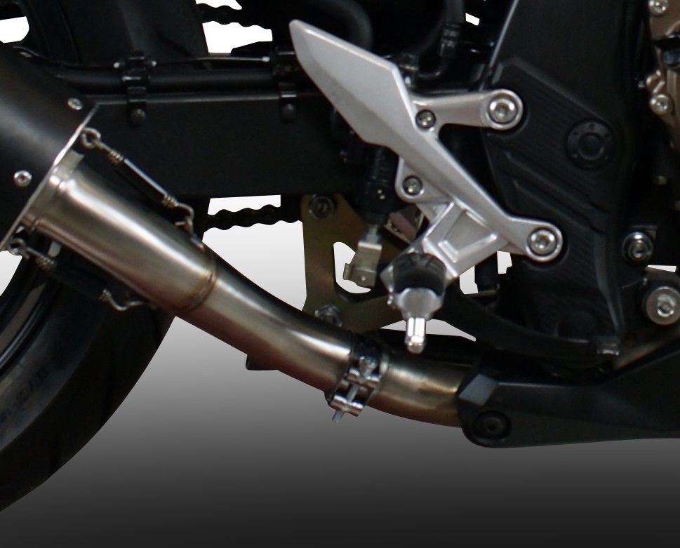 GPR exhaust compatible with  Honda Cb 500 X 2016-2018, Albus Evo4, Homologated legal slip-on exhaust including removable db killer and link pipe 