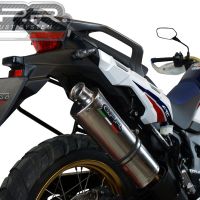 GPR exhaust compatible with  Honda Crf 1000 L Africa Twin 2018-2020, Trioval, Homologated legal slip-on exhaust including removable db killer and link pipe 