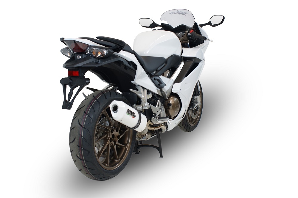 Scarico GPR compatibile con  Honda Vfr 800 F 2017-2020, Albus Evo4, Scarico omologato, silenziatore con db killer estraibile e raccordo specifico