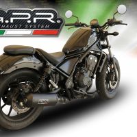 Scarico GPR compatibile con  Honda Cmx 500 Rebel 2021-2023, Ghisa , Scarico omologato, silenziatore con db killer estraibile e raccordo specifico