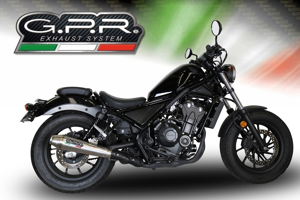 Scarico GPR compatibile con  Honda Cmx 300 Rebel 2021-2023, Ultracone, Scarico omologato, silenziatore con db killer estraibile e raccordo specifico