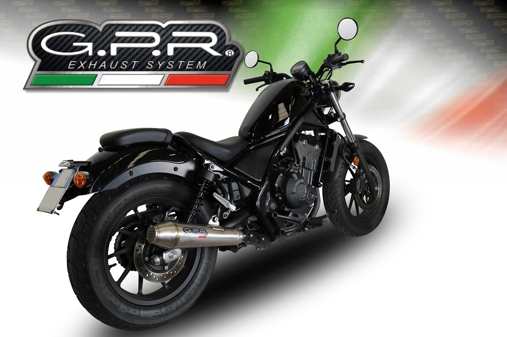 Scarico GPR compatibile con  Honda Cmx 300 Rebel 2021-2023, Ultracone, Scarico omologato, silenziatore con db killer estraibile e raccordo specifico