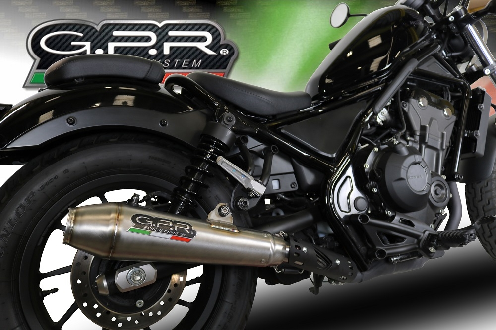 Scarico GPR compatibile con  Honda Cmx 300 Rebel 2021-2023, Ultracone, Scarico omologato, silenziatore con db killer estraibile e raccordo specifico